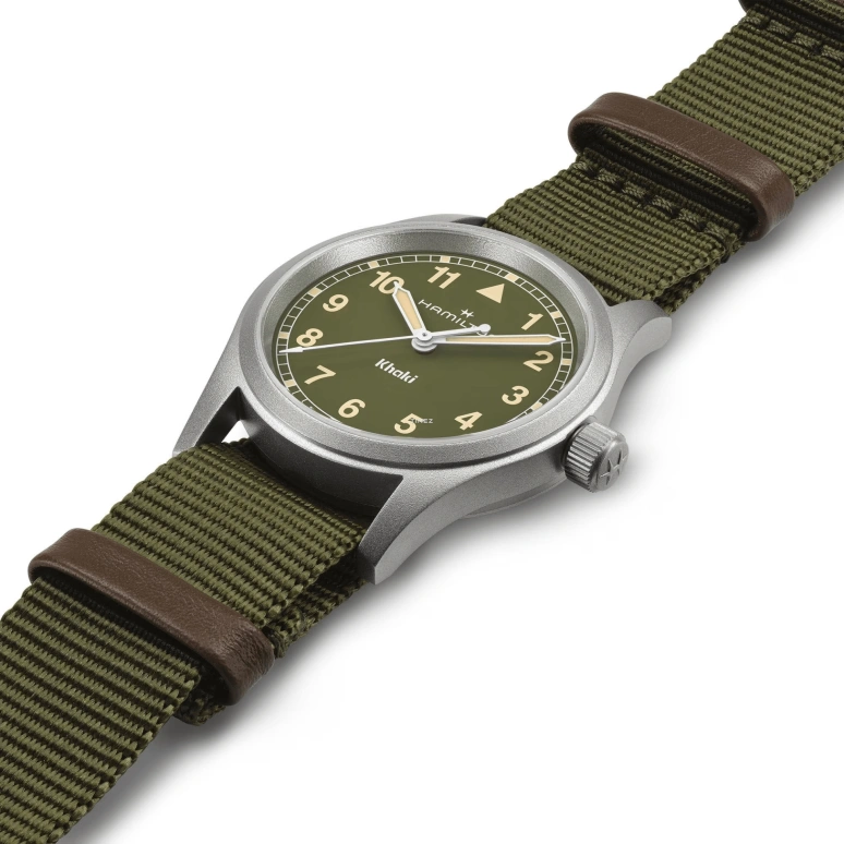Hamilton,Khaki Field 33mm,33mm,Stainless Steel,Green,Quartz,Sapphire,Glass,Round,H69301960