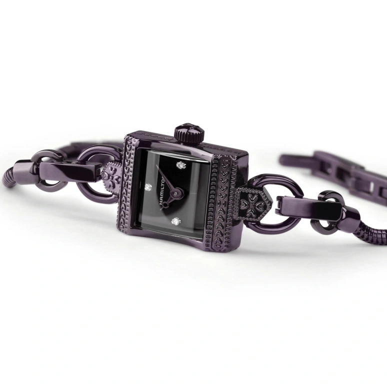 Hamilton,American Classic 15x19mm,15x19mm,Stainless Steel,Black,Quartz,Sapphire,Crystal Glass,H31201130