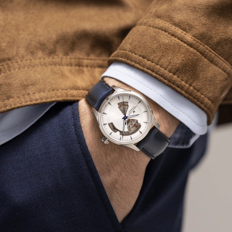 Hamilton,Jazzmaster 40mm,40mm,Stainless Steel,Luminous,Blue,Silver White,Automatic,80hours,In-house Caliber,H32675650
