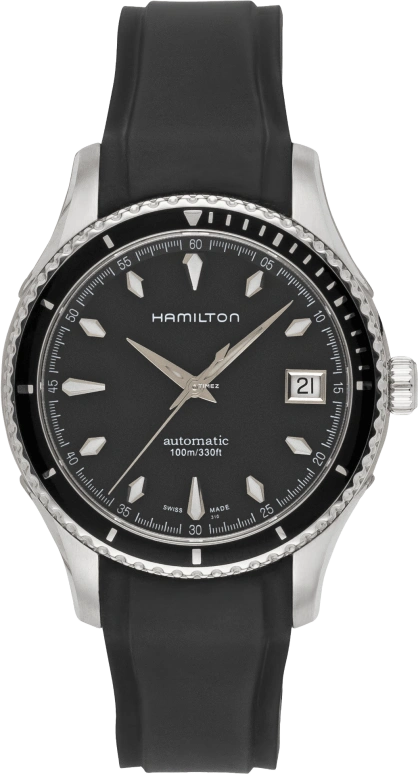 Hamilton,American Classic 37mm,37mm,Stainless Steel,Black,Sapphire,Crystal Glass,Closed,H37415331