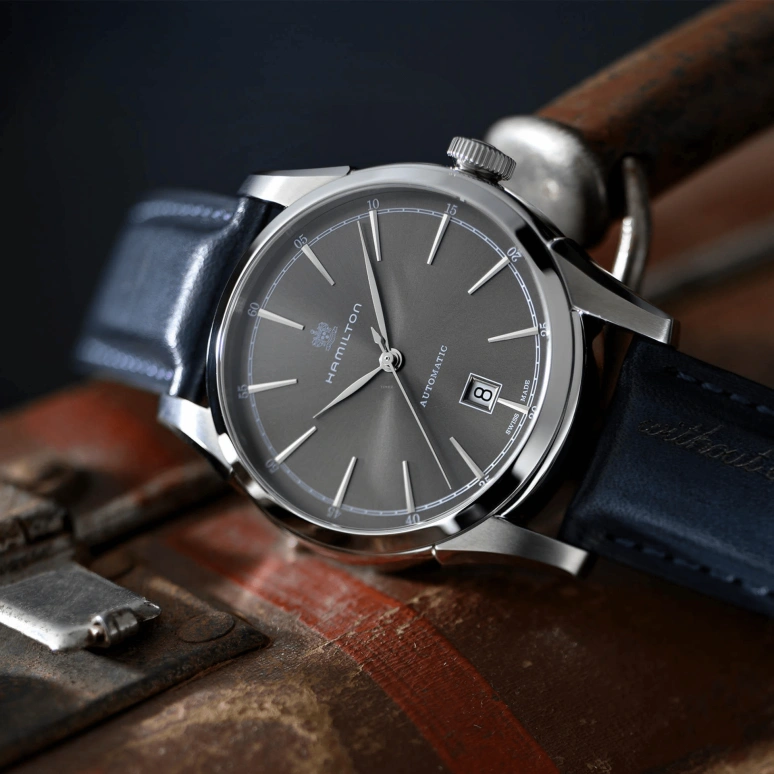 Hamilton,American Classic 42mm,42mm,Stainless Steel,Grey,Automatic,Day,80hours,H42415691