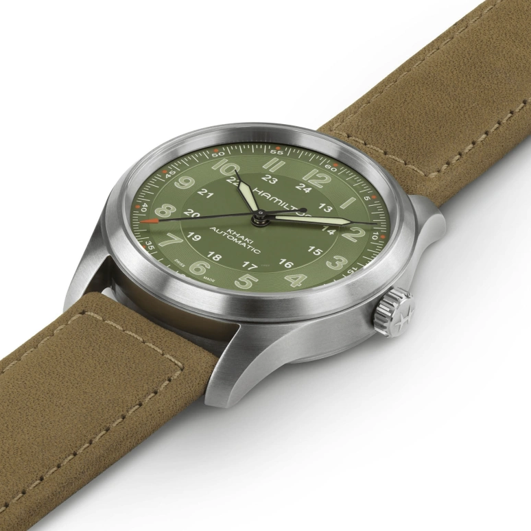 Hamilton,Khaki Field 38mm,38mm,Titanium,Green,Automatic,80hours,In-house Caliber,H70205860