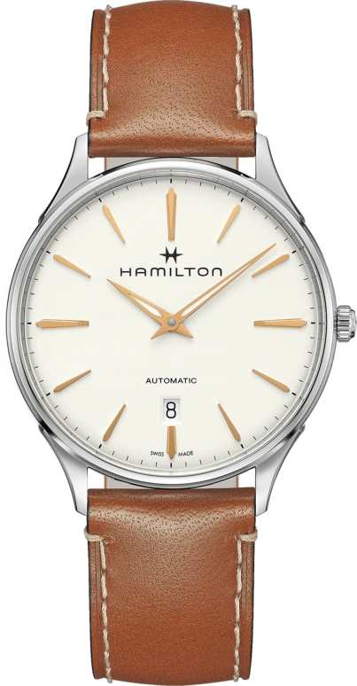 Hamilton,Jazzmaster 40mm,40mm,Stainless Steel,Silver White,Sapphire,Crystal Glass,H38525512