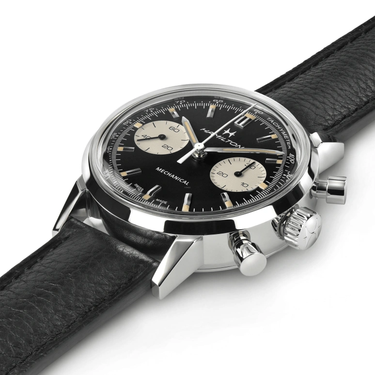 Hamilton,American Classic 40mm,40mm,Stainless Steel,Black,Handwound,Chronograph,Date,H38429730