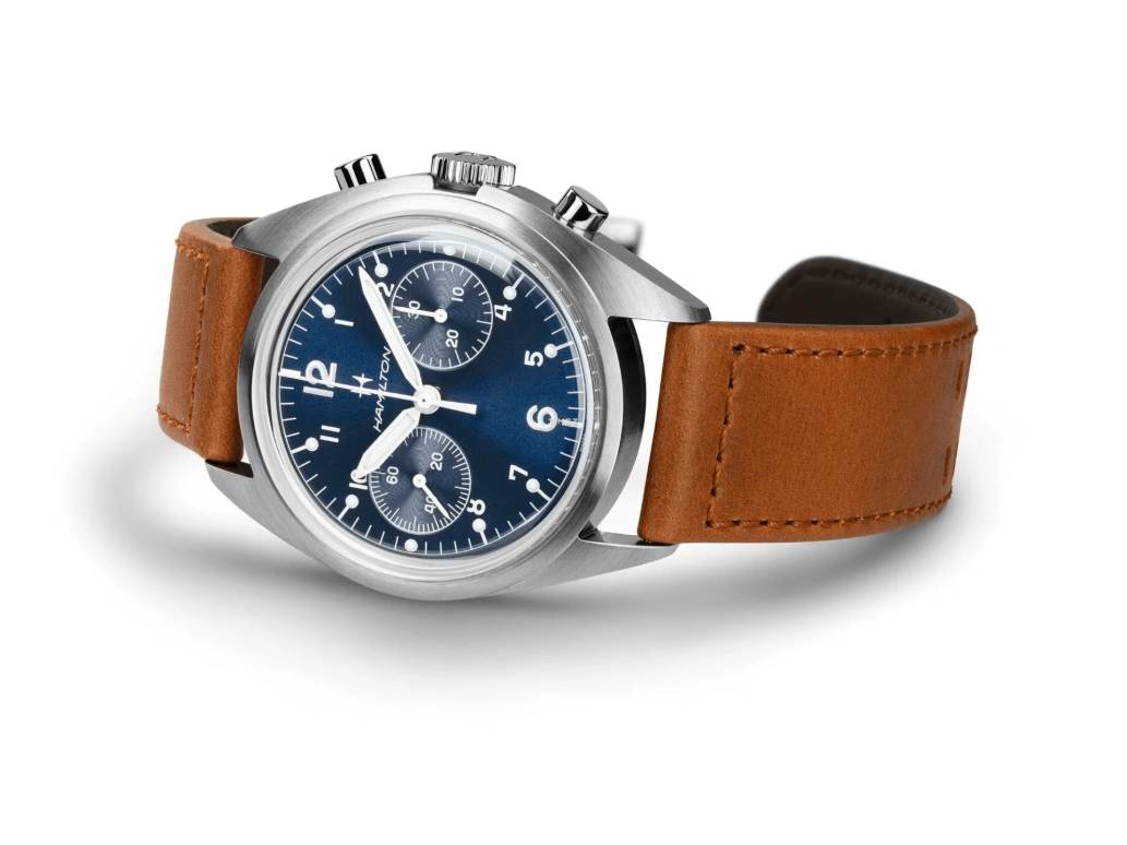 Hamilton,Khaki Aviation 40mm,40mm,Stainless Steel,Blue,Handwound,Chronograph,60hours,H76409540