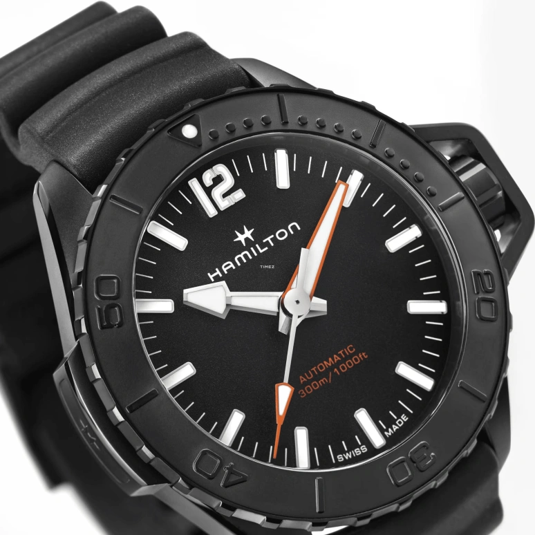 Hamilton,Khaki Navy 46mm,46mm,Stainless Steel,Black,Automatic,80hours,In-house Caliber,H77855330