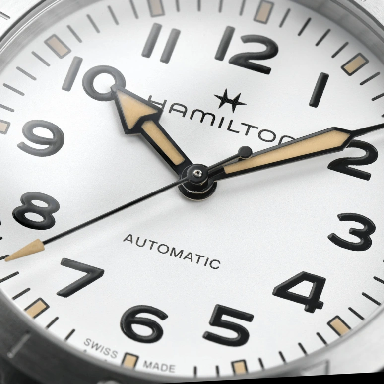 Hamilton,Khaki Field 37mm,37mm,Stainless Steel,White,Automatic,80hours,In-house Caliber,H70225110