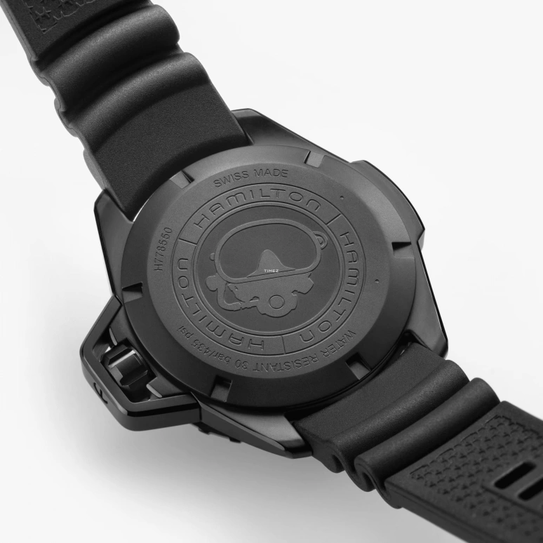 Hamilton,Khaki Navy 46mm,46mm,Stainless Steel,Black,Automatic,80hours,In-house Caliber,H77855330
