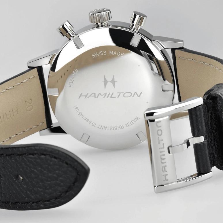 Hamilton,American Classic 40mm,40mm,Stainless Steel,Black,Handwound,Chronograph,Date,H38429730