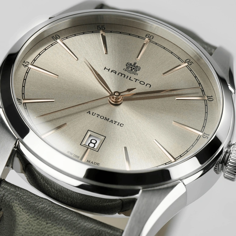 Hamilton,American Classic 42mm,42mm,Stainless Steel,Beige,Automatic,Day,80hours,H42415801