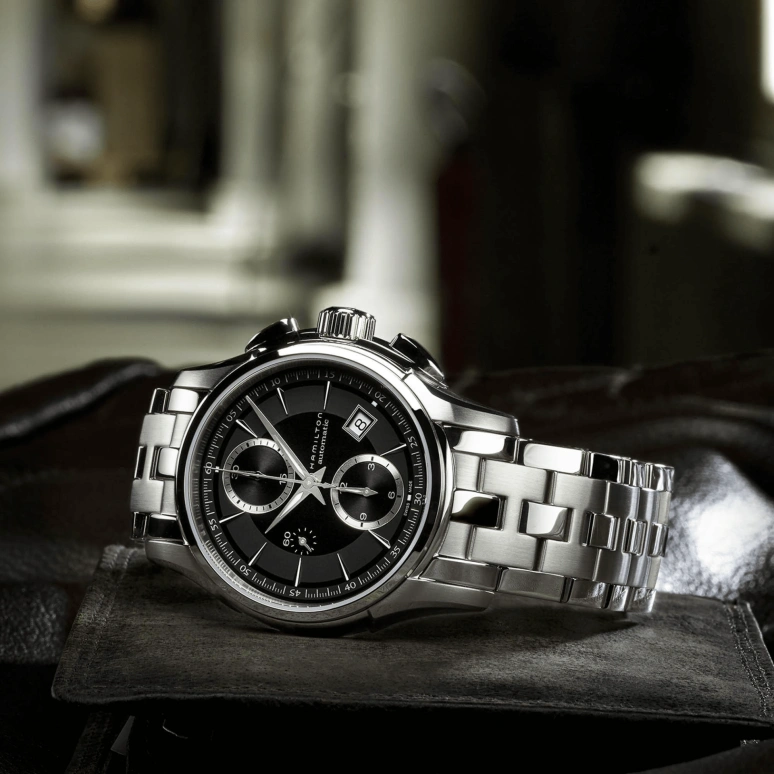 Hamilton,Jazzmaster 42mm,42mm,Stainless Steel,Black,Automatic,Chronograph,Date,Day,H32616133