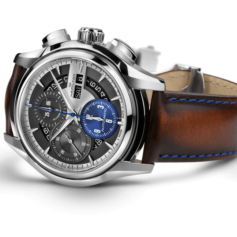 Hamilton,Jazzmaster 44mm,44mm,Stainless Steel,Silver,Automatic,Chronograph,Date,Day,H32876550