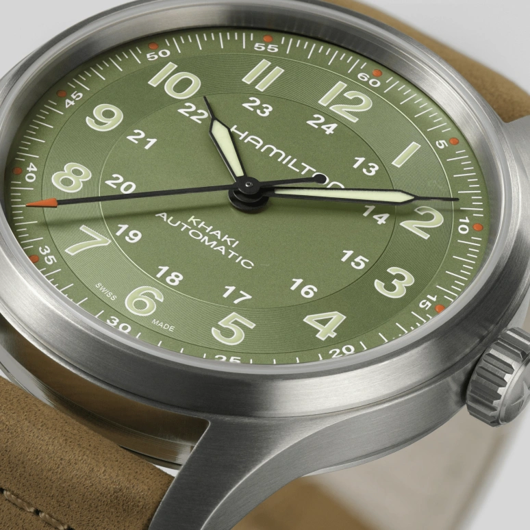 Hamilton,Khaki Field 42mm,42mm,Titanium,Green,Automatic,80hours,In-house Caliber,H70545560