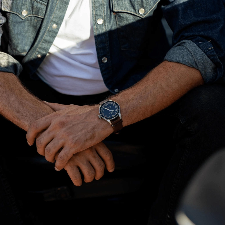 Hamilton,Khaki Aviation 38mm,38mm,Stainless Steel,Black,Automatic,80hours,In-house Caliber,H76205530