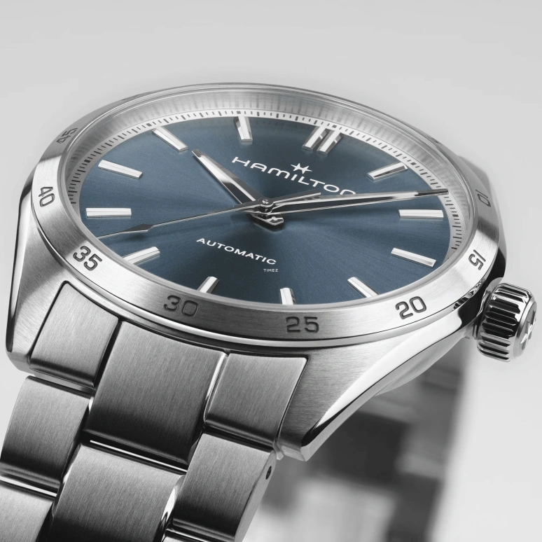 Hamilton,Jazzmaster 38mm,38mm,Stainless Steel,Blue,Automatic,80hours,In-house Caliber,H36235140