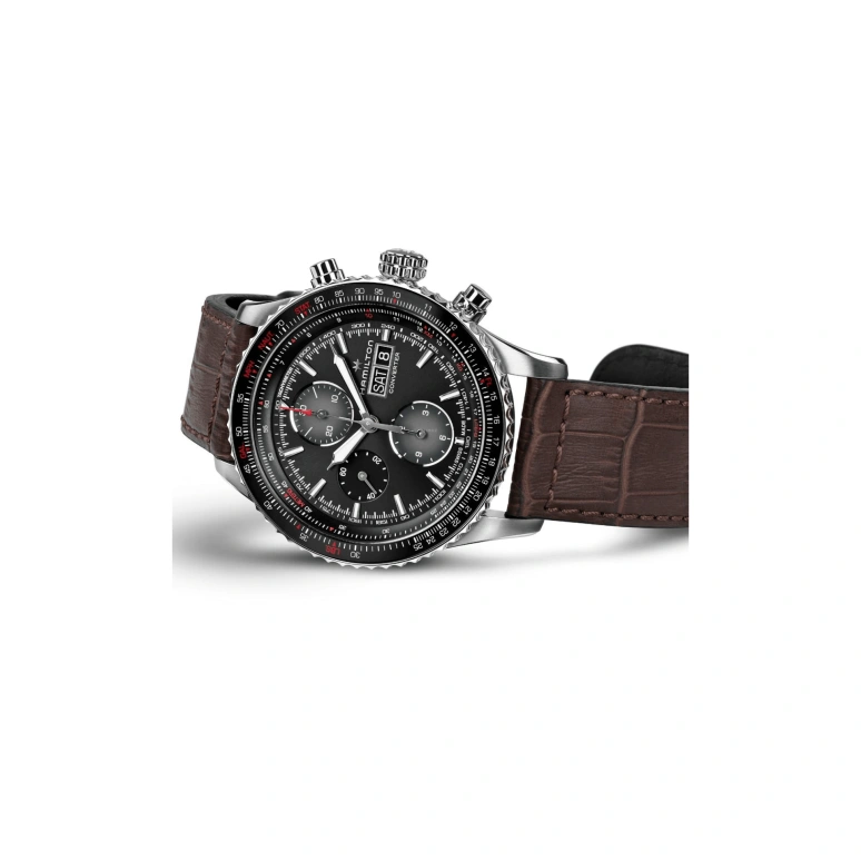 Hamilton,Khaki Aviation 44mm,44mm,Stainless Steel,Black,Automatic,Chronograph,Date,Day,H76726530