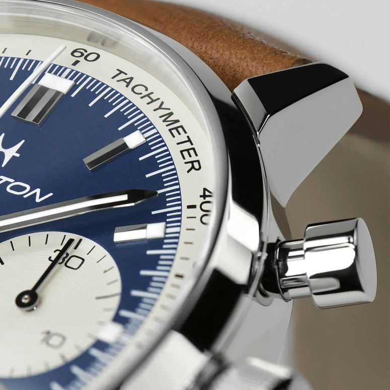 Hamilton,American Classic 40mm,40mm,Stainless Steel,Blue,Automatic,Chronograph,Date,H38416541
