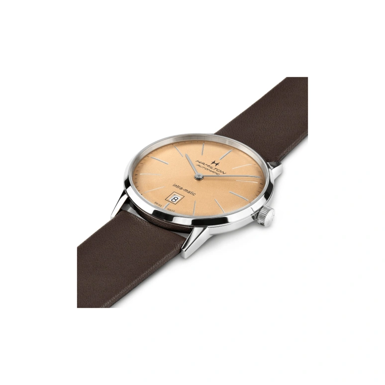 Hamilton,American Classic 38mm,38mm,Stainless Steel,Champagne,Automatic,Date,Power Reserve Indicator,H38455501