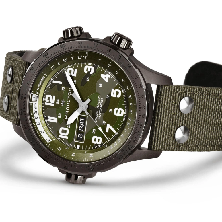 Hamilton,Khaki Aviation 45mm,45mm,Stainless Steel,Brown,Automatic,Chronograph,Date,Day,H77775960
