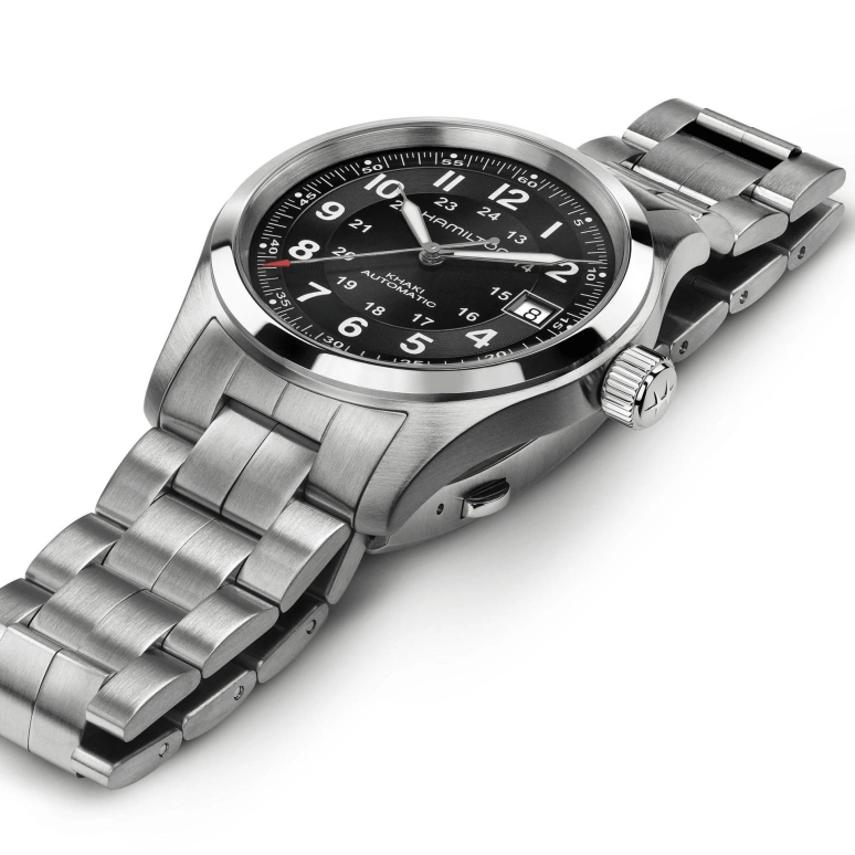 Hamilton,Khaki Field 38mm,38mm,Stainless Steel,Black,Automatic,Chronograph,Date,H70455133