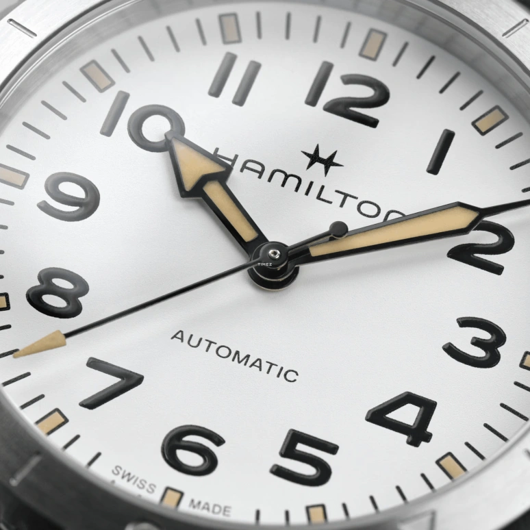 Hamilton,Khaki Field 37mm,37mm,Stainless Steel,White,Automatic,Sapphire,Crystal Glass,Round,H70225510