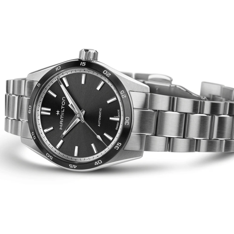 Hamilton,Jazzmaster 34mm,34mm,Stainless Steel,Black,Automatic,Sapphire,Crystal Glass,Round,H36135130