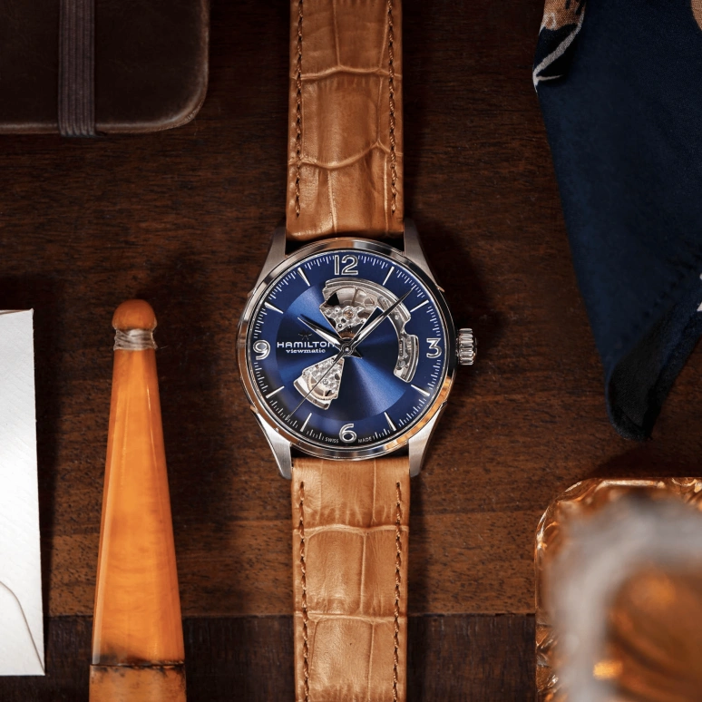 Hamilton,Jazzmaster 42mm,42mm,Stainless Steel,Blue,Automatic,80hours,In-house Caliber,H32705541