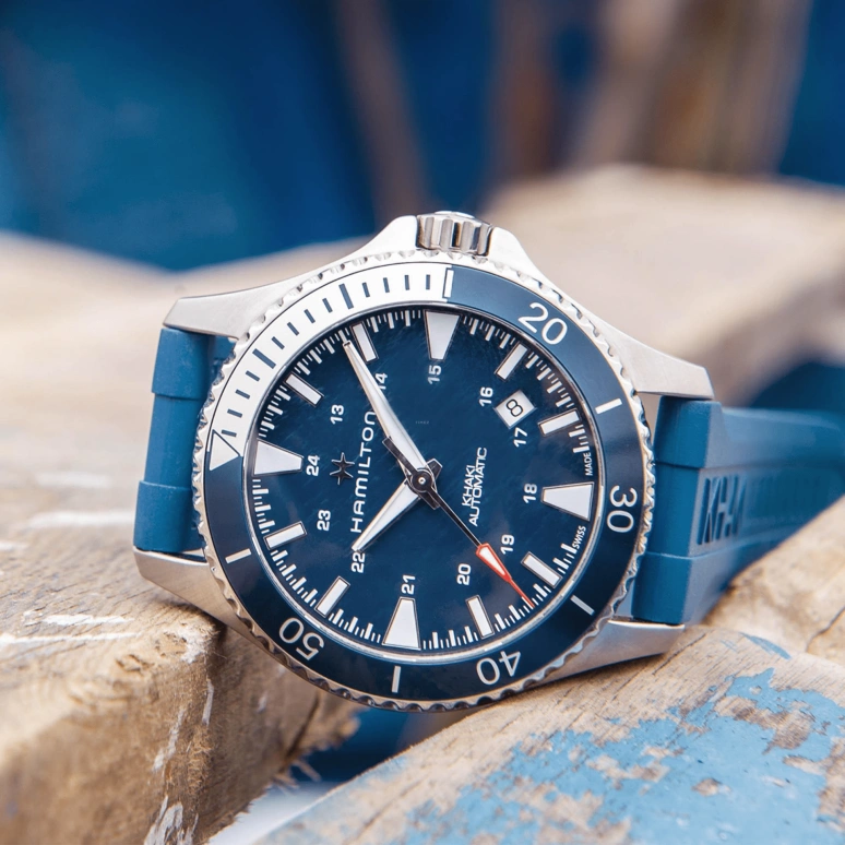 Hamilton,Khaki Navy 40mm,40mm,Stainless Steel,Luminous,Silver,Blue,Automatic,80hours,In-house Caliber,H82345341