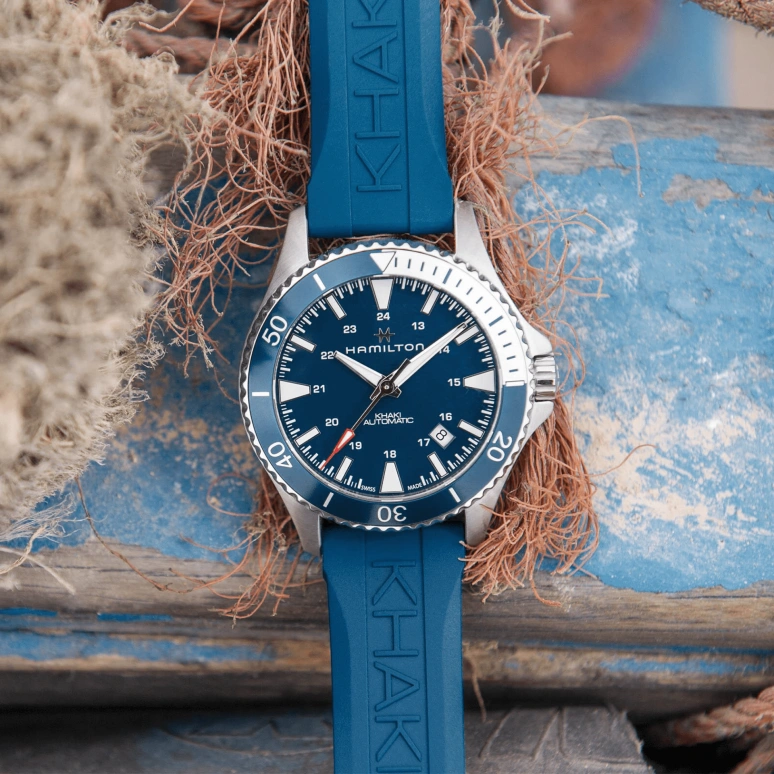 Hamilton,Khaki Navy 40mm,40mm,Stainless Steel,Luminous,Silver,Blue,Automatic,80hours,In-house Caliber,H82345341
