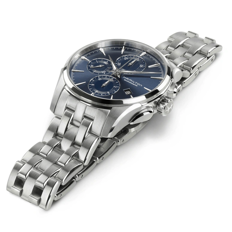 Hamilton,Jazzmaster 42mm,42mm,Stainless Steel,Blue,Automatic,Chronograph,Day,H32586141