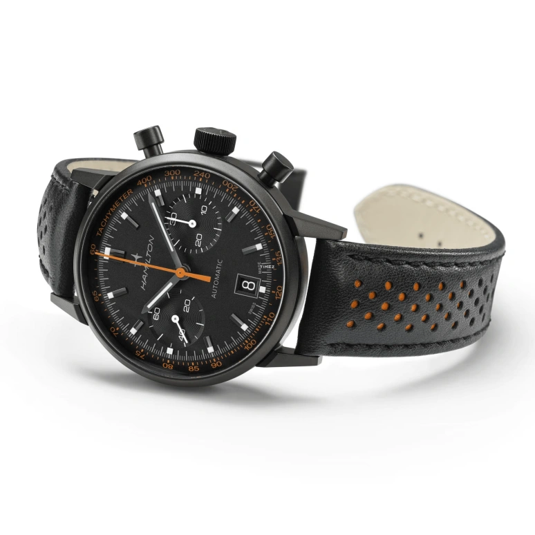 Hamilton,American Classic 40mm,40mm,Stainless Steel,Black,Automatic,Chronograph,Day,H38446732