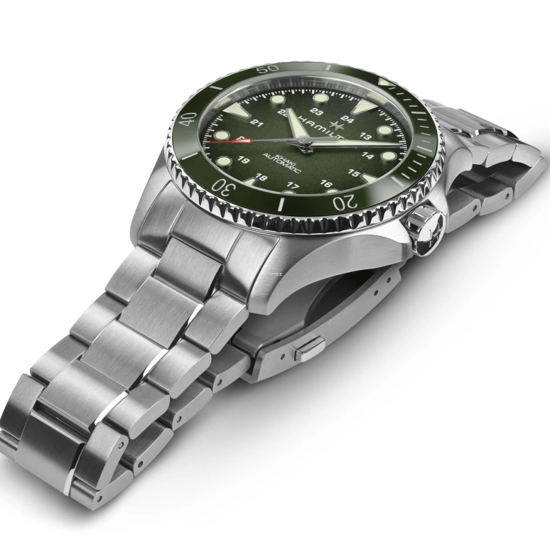 Hamilton,Khaki Navy 43mm,43mm,Stainless Steel,Green,Automatic,Sapphire,Round,H82525160