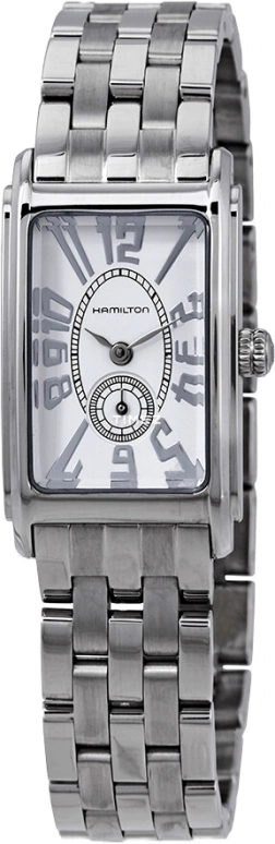 Hamilton,Other 19x40mm,19x40mm,Stainless Steel,Silver White,Quartz,Sapphire,Crystal Glass,Rectangular,H11211053