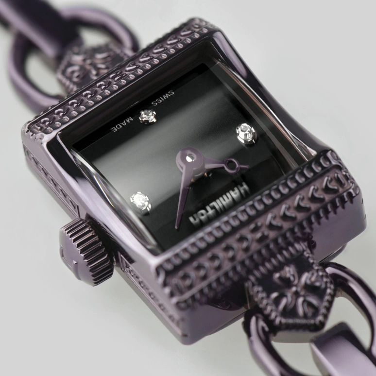 Hamilton,American Classic 15x19mm,15x19mm,Stainless Steel,Black,Quartz,Sapphire,Crystal Glass,H31201130