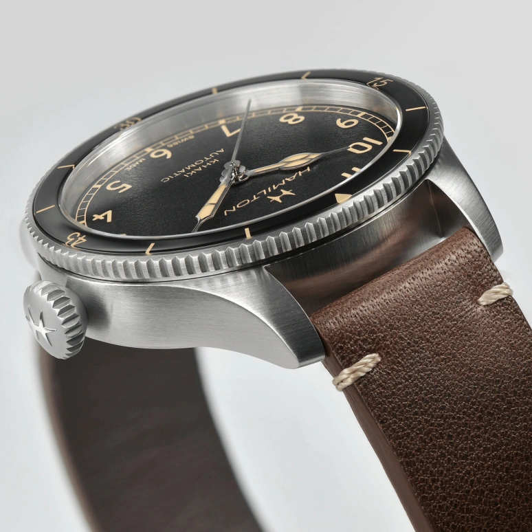 Hamilton,Khaki Aviation 38mm,38mm,Stainless Steel,Black,Automatic,80hours,In-house Caliber,H76205530
