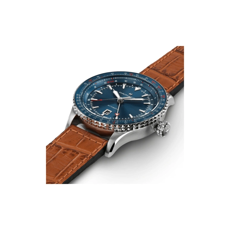 Hamilton,Khaki Aviation 44mm,44mm,Stainless Steel,Blue,Automatic,Date,80hours,H76715540