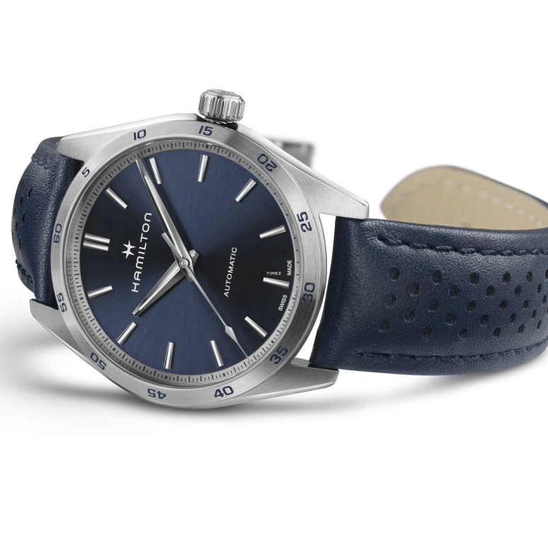 Hamilton,Jazzmaster 38mm,38mm,Stainless Steel,Blue,Automatic,Sapphire,Crystal Glass,Round,H36215640
