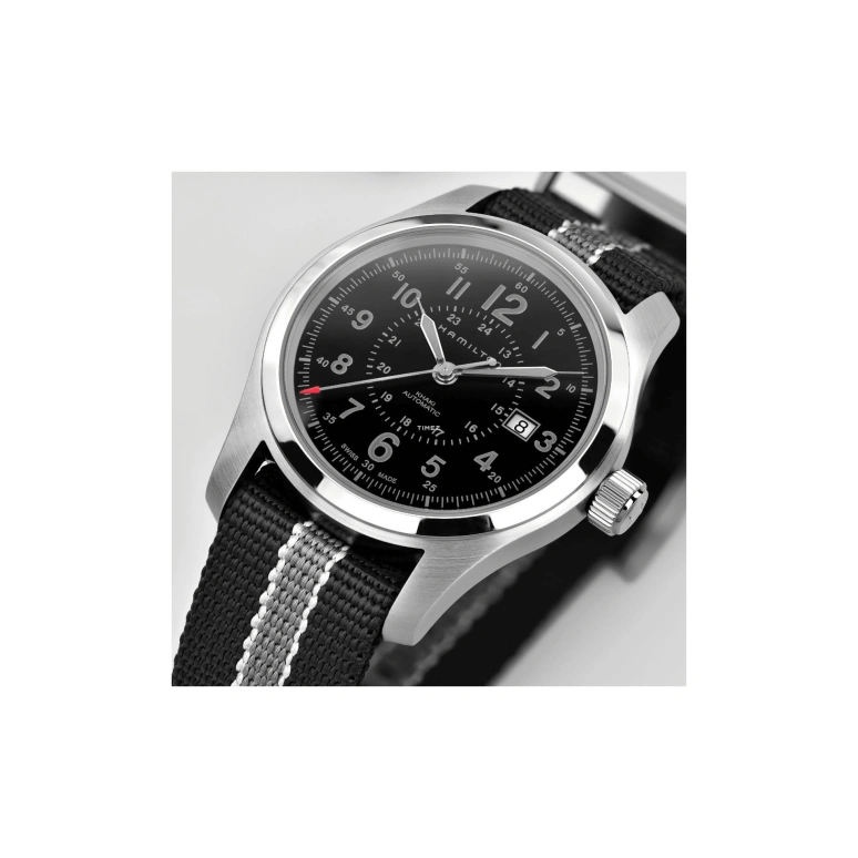 Hamilton,Khaki Field 42mm,42mm,Stainless Steel,Black,Automatic,Day,80hours,H70605730