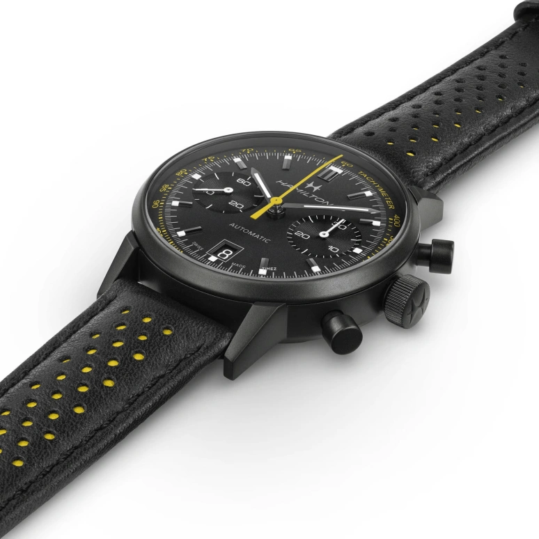 Hamilton,American Classic 40mm,40mm,Stainless Steel,Black,Automatic,Chronograph,Day,H38446731