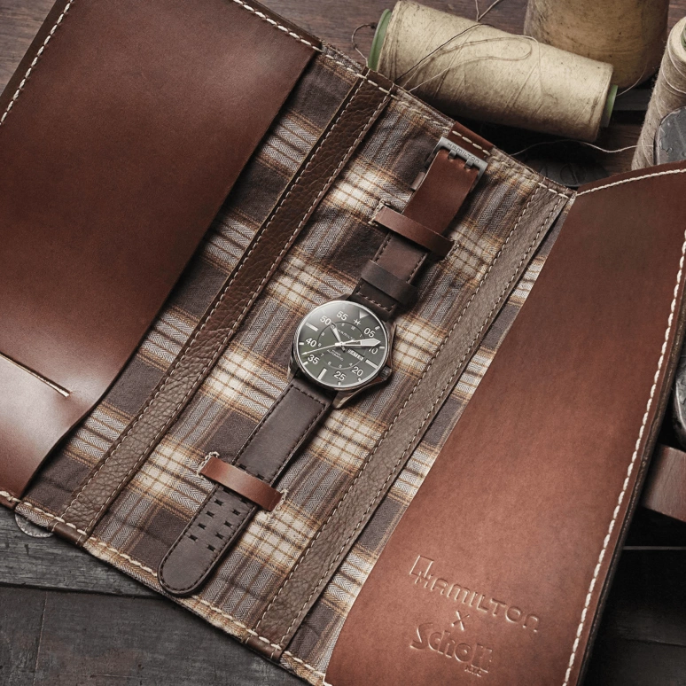 Hamilton,Khaki Aviation 46mm,46mm,Stainless Steel,Green,Automatic,Date,Day,H64735561