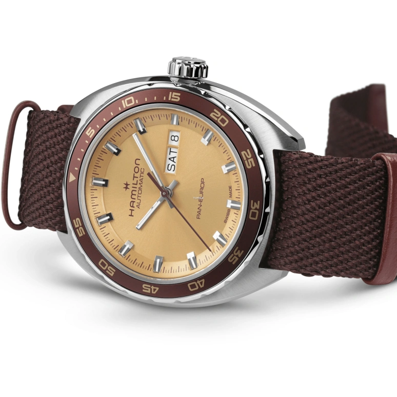 Hamilton,American Classic 42mm,42mm,Stainless Steel,Yellow,Automatic,Sapphire,Crystal Glass,Round,H35435820
