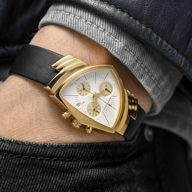Hamilton,Ventura 32.30x50.30mm,32.30x50.30mm,Stainless Steel,Silver,Quartz,Chronograph,Day,H24422751