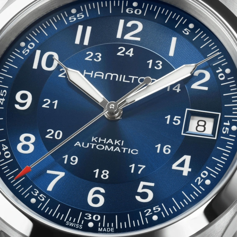 Hamilton,Khaki Field 38mm,38mm,Stainless Steel,Blue,Automatic,Day,80hours,H70455940