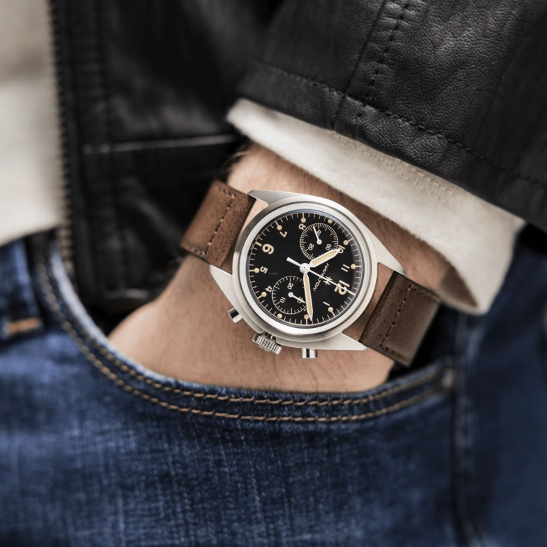 Hamilton,Khaki Aviation 40mm,40mm,Stainless Steel,Black,Handwound,Chronograph,60hours,H76409530