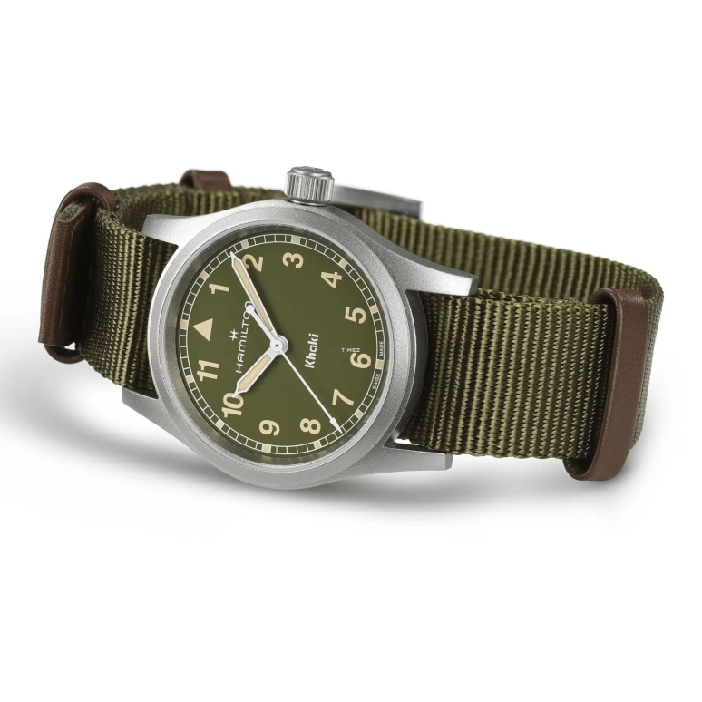 Hamilton,Khaki Field 33mm,33mm,Stainless Steel,Green,Quartz,Sapphire,Glass,Round,H69301960