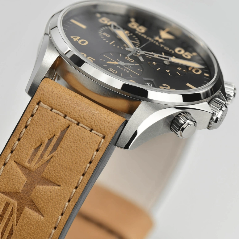 Hamilton,Khaki Aviation 44mm,44mm,Stainless Steel,Black,Quartz,26280hours,Sapphire,Crystal Glass,H76722531