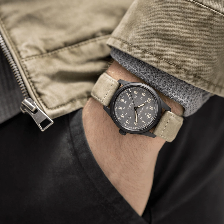 Hamilton,Khaki Field 38mm,38mm,Titanium,Grey,Automatic,80hours,In-house Caliber,H70215880