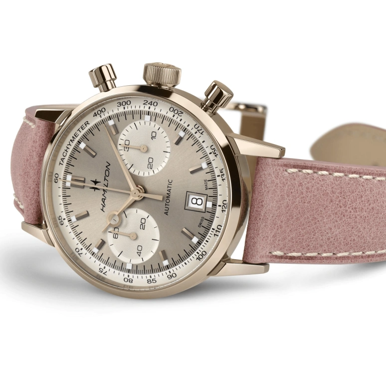 Hamilton,American Classic 40mm,40mm,Stainless Steel,Beige,Automatic,Chronograph,Date,H38426820