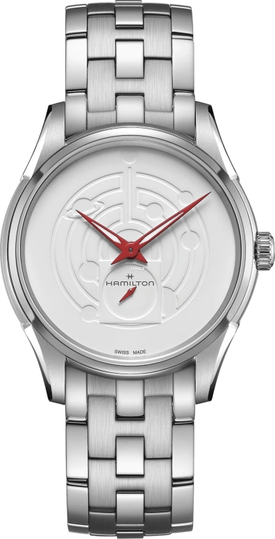 Hamilton,Jazzmaster 40mm,40mm,Stainless Steel,White,Quartz,Sapphire,Crystal Glass,Round,H38421110