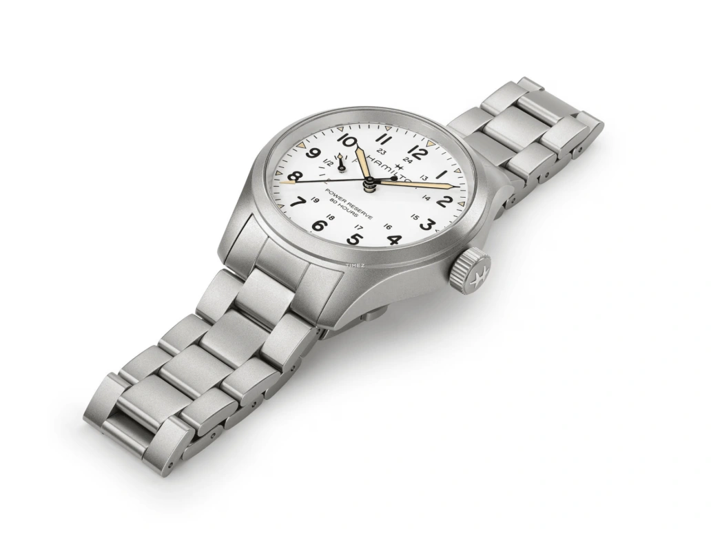 Hamilton,Khaki Field 40mm,40mm,Stainless Steel,White,Handwound,Power Reserve Indicator,80hours,H69509110